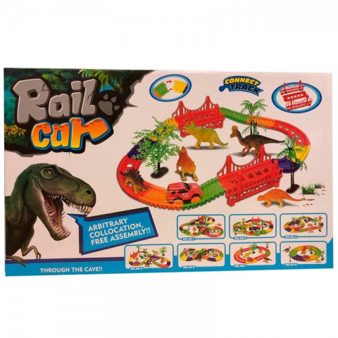 Набор гоночный "Dinosaur Railcar" (97 деталей)-1