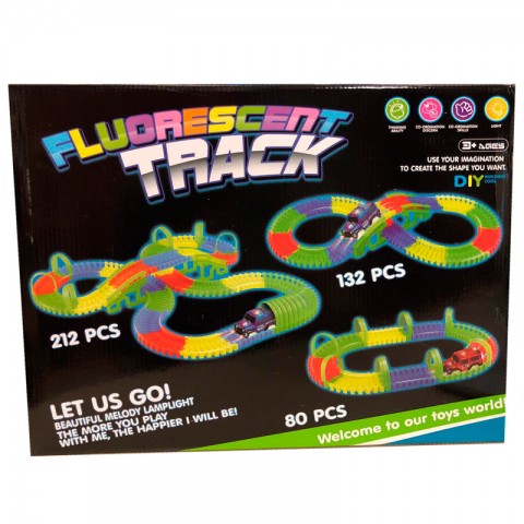 Набор гоночный "Fluorescent Track" (328 деталей)-1