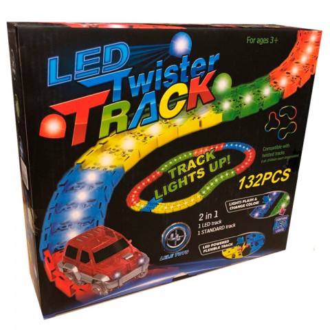 Набор гоночный "LED Twister Track" (132 деталей)-2
