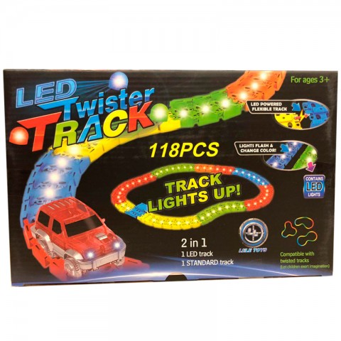 Набор гоночный "LED Twister Track" (118 деталей)-3