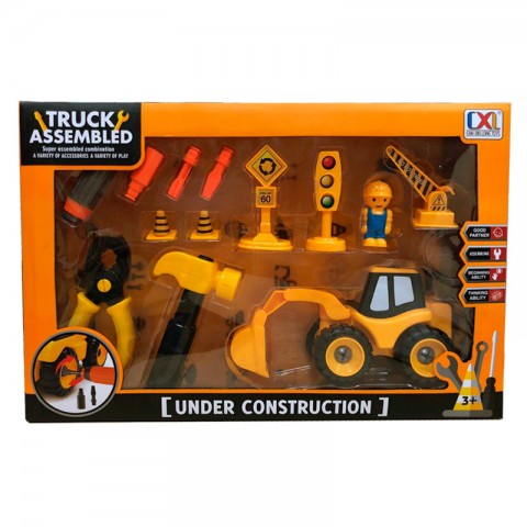 Набор-конструктор CXL "Экскаватор с инструментами"