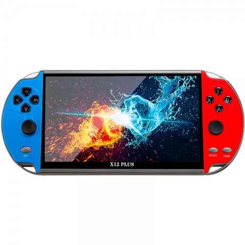 Портативная игровая консоль x12 plus 7-дюймовая, встроенные 1000 игр