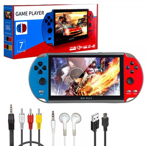 Портативная игровая консоль x12 plus 7-дюймовая, встроенные 1000 игр-4
