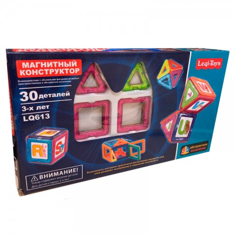 Набор-конструктор "Leqi-Toys" магнитный, 30 деталей