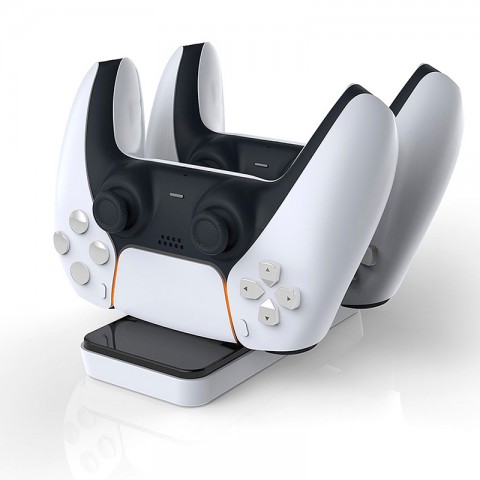 Зарядная станция DOBE TP5-0505 для двух геймпадов DualSense PlayStation 5-4