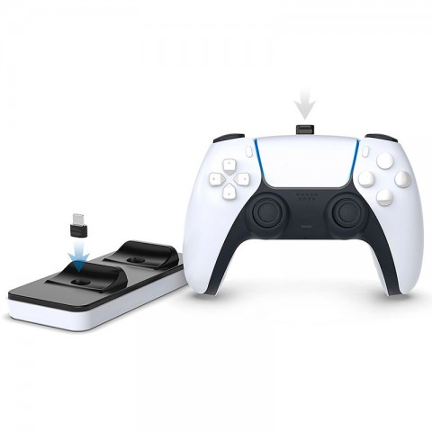 Зарядная станция DOBE TP5-0505 для двух геймпадов DualSense PlayStation 5-5