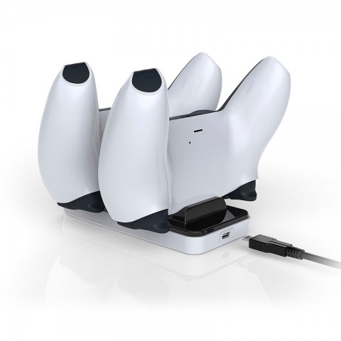 Зарядная станция DOBE TP5-0505 для двух геймпадов DualSense PlayStation 5-3