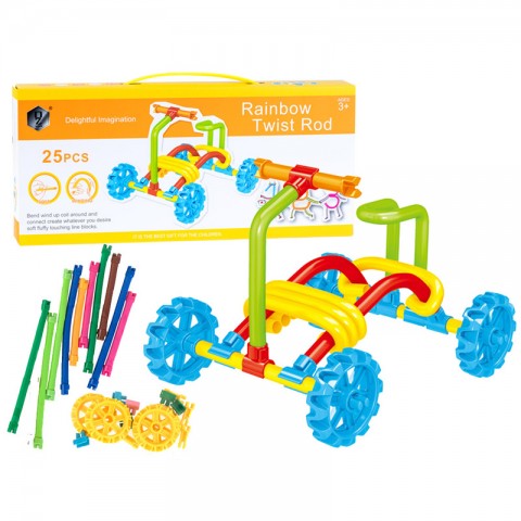 Игрушка-конструктор 123 "Rainbow Twist Rod" 25 деталей