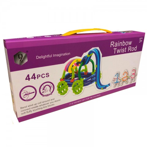 Игрушка-конструктор 123 "Rainbow Twist Rod" 44 детали-1