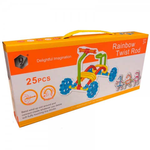 Игрушка-конструктор 123 "Rainbow Twist Rod" 25 деталей-1