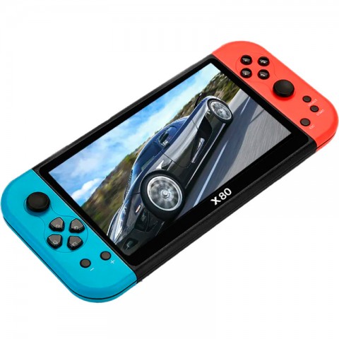 Портативная игровая консоль X80, 7" дюймов, встроенные 1000 игр