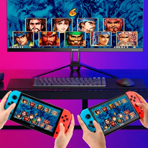 Портативная игровая консоль X80, 7" дюймов, встроенные 1000 игр-1