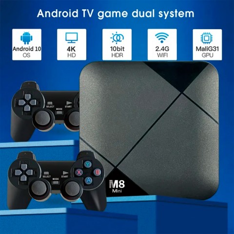 Игровая ТВ-приставка M8 mini 4K Android TV + 10000 игр-4