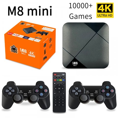Игровая ТВ-приставка M8 mini 4K Android TV + 10000 игр