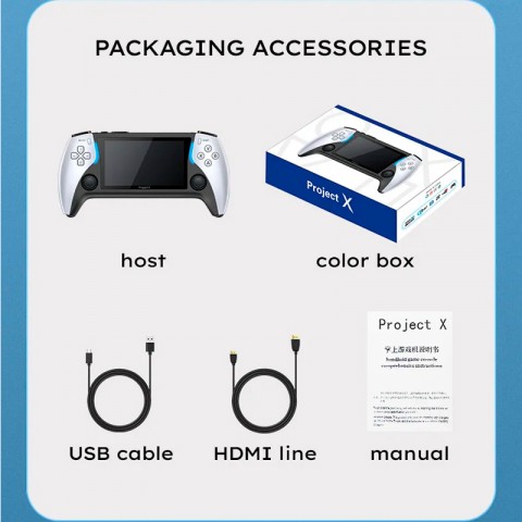 Портативная игровая консоль Project X, 4.3" дюйма, встроенные 2000 игр-3