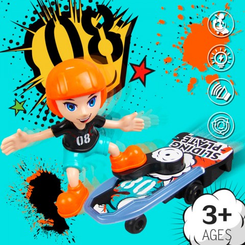 Игрушка мальчик на скейте Sliding Plate-4