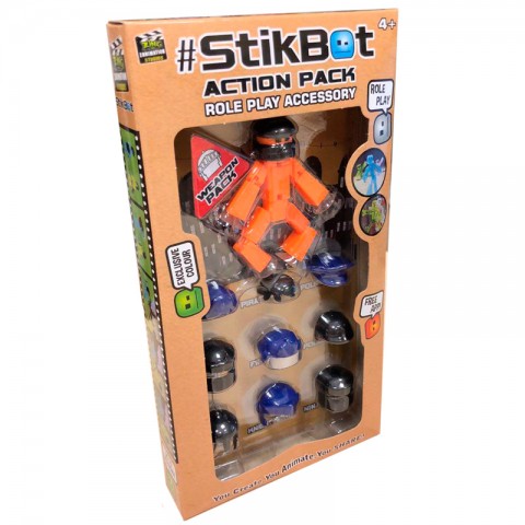 Набор для анимации StikBot фигурка+10 головных уборов