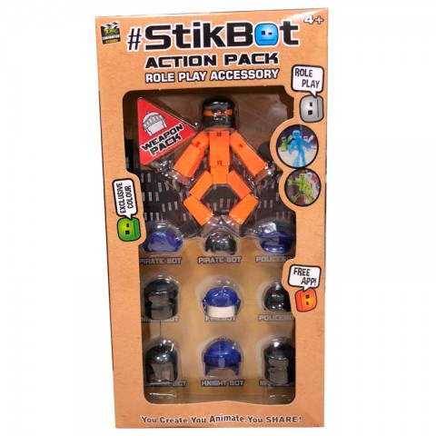 Набор для анимации StikBot фигурка+10 головных уборов-1