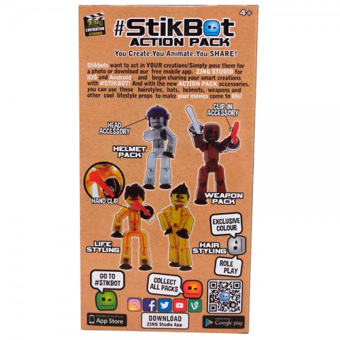 Набор для анимации StikBot фигурка+10 головных уборов-2