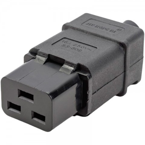 Разборная вилка С19, 16А, 250V, черная-5