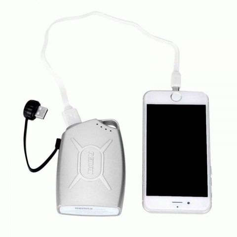 Внешний аккумулятор Remax Oil Drum Power Bank 6000 mAh, серебряный-1