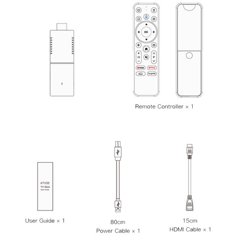ТВ-приставка COMiX Q3 (XS97) 4K TV-Stick, 2/16Gb, Android-5