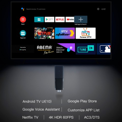 ТВ-приставка COMiX Q3 (XS97) 4K TV-Stick, 2/16Gb, Android-4