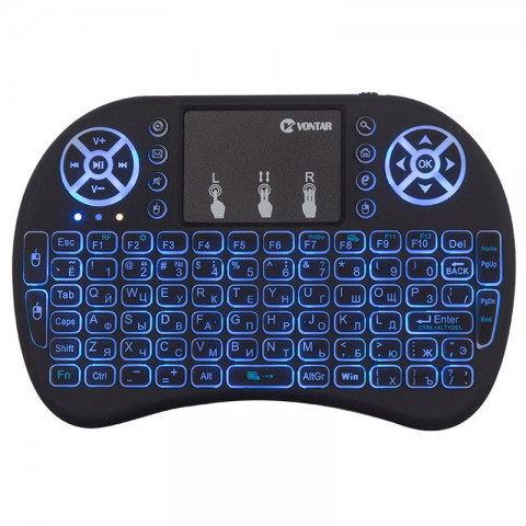 Беспроводная клавиатура i8 с подсветкой-4