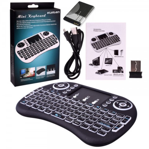 Беспроводная клавиатура i8 с подсветкой-6