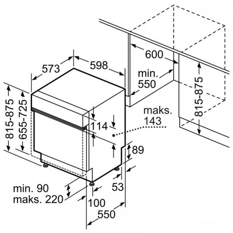 Встраиваемая посудомоечная машина Bosch SMI6TCS00E Silver-3