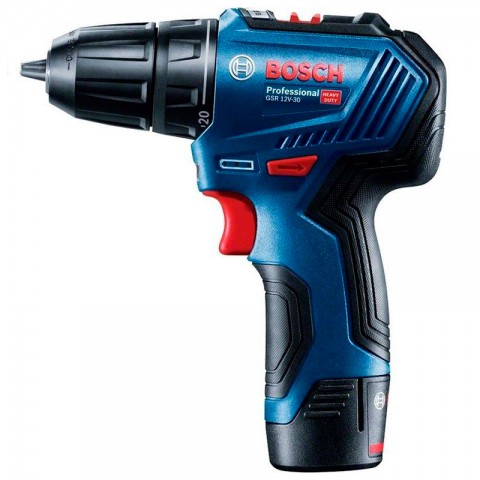 Аккумуляторная дрель-шуруповерт Bosch GSR 12V-30 2x2,0 Ач-1