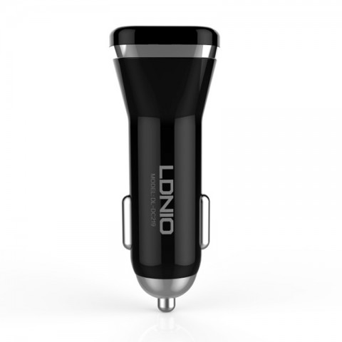 Автомобильное зарядное LDNIO DL-DC219 Lightning, черное
