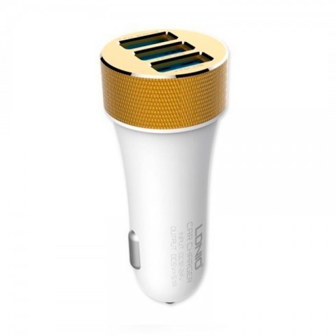 Автомобильное зарядное LDNIO DL-C50 Lightning, белое