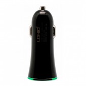 Автомобильное зарядное LDNIO DL-C28 Lightning, черное Автомобильное зарядное LDNIO DL-C28 Lightning, черное