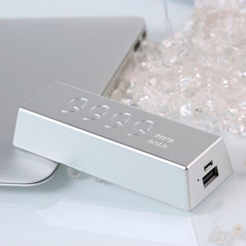 Внешний аккумулятор Remax "серебряный слиток"-1