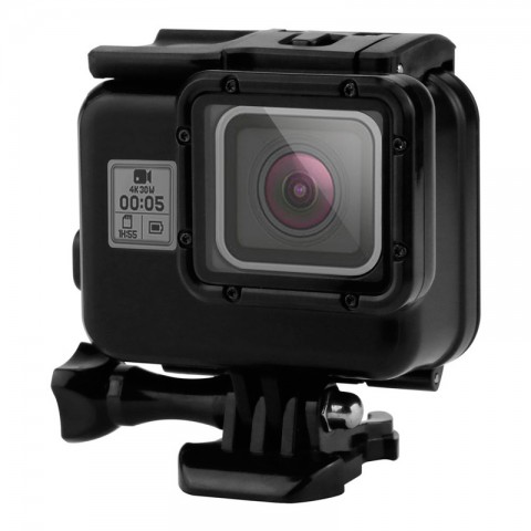 Бокс водонепроницаемый 60м для GoPro Hero 5/6/7 черный + Touch дверца