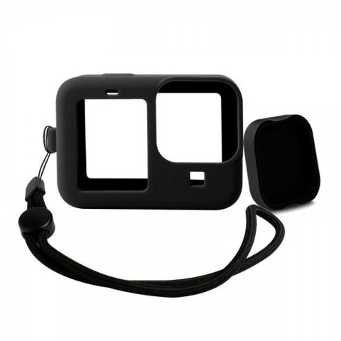 Чехол силиконовый с крышкой и ремешком для GoPro Hero 9/10/11/12