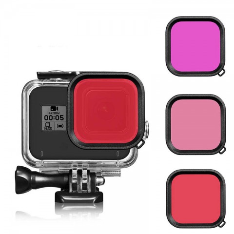 Фильтры световые для аквабокса GoPro Hero 8 (3 штуки)-1