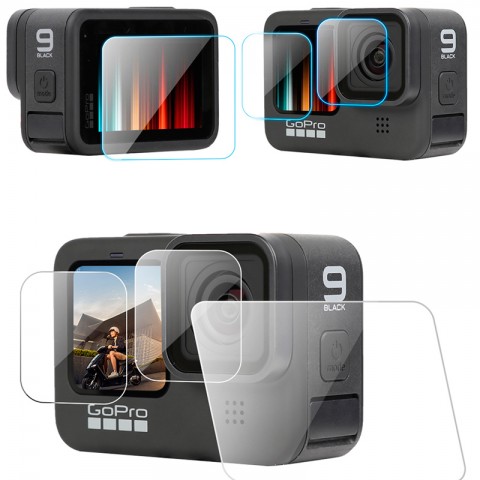 Стекло защитное для GoPro Hero 9/10/11/12/13 комплект 3 шт (на дисплеи, линзу)-4