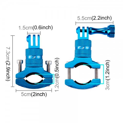 Крепление на руль поворотное для GoPro алюминиевое-4