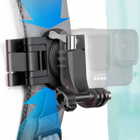 Крепление на лямку рюкзака пластиковое 360 для GoPro-5