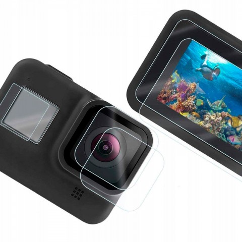 Стекло защитное для GoPro Hero 8 комплект 2 шт (на дисплей, линзу)-4