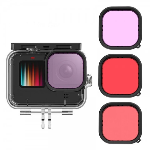 Фильтры световые для аквабокса GoPro Hero 9/10/11/12/13 (3 штуки)