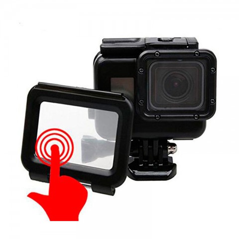 Бокс водонепроницаемый 60м для GoPro Hero 5/6/7 черный + Touch дверца-2