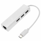 Адаптер USB-C type-C Ethernet с 3 портами USB