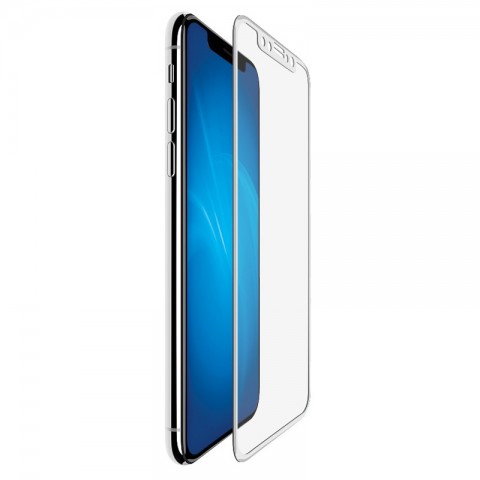 Стекло защитное 2D для iPhone X с рамкой-2