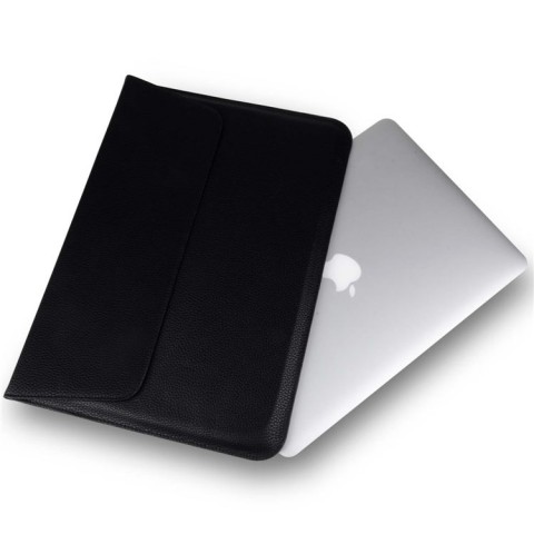 Чехол-конверт кожаный для ноутбука 13", черный-2