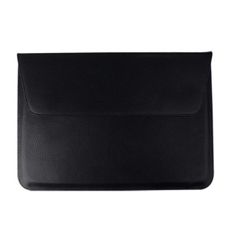 Чехол-конверт кожаный для ноутбука 13", черный