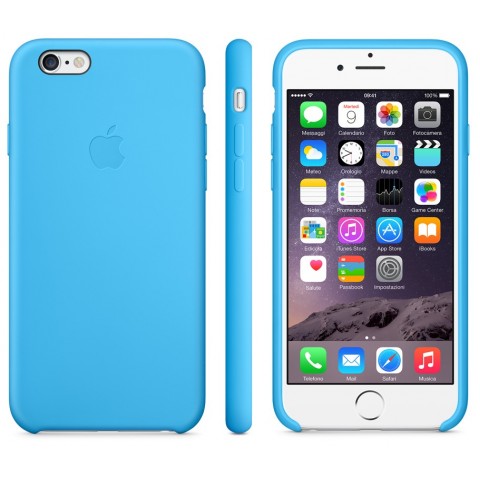 Чехол силиконовый для iPhone 6/6s, голубой цвет-1