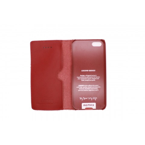 Чехол Remax Legend Genuine Leather case Red для iPhone 5/5S/SE -1